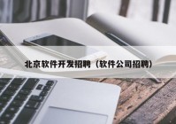 北京软件开发招聘（软件公司招聘）
