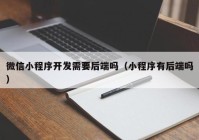 微信小程序开发需要后端吗（小程序有后端吗）