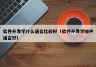 软件开发学什么语言比较好（软件开发学哪种语言好）