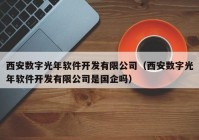 西安数字光年软件开发有限公司（西安数字光年软件开发有限公司是国企吗）