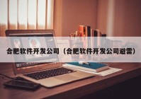 合肥软件开发公司（合肥软件开发公司避雷）